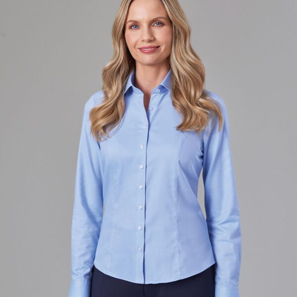 Brook Taverner Ladies Aspen Long Sleeve Oxford Shirt Thumbnail