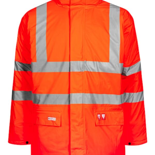 Lyngsoe Long Winter Jacket Orange Thumbnail