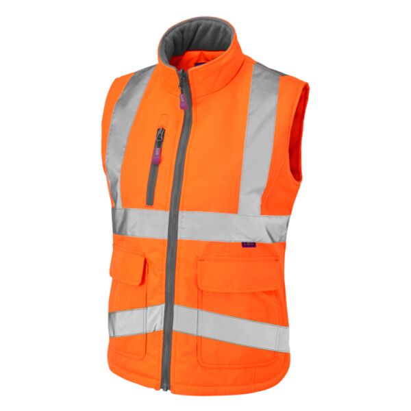 Leo Sandymere Orange Hi Vis Ladies  Bodywarmer Thumbnail