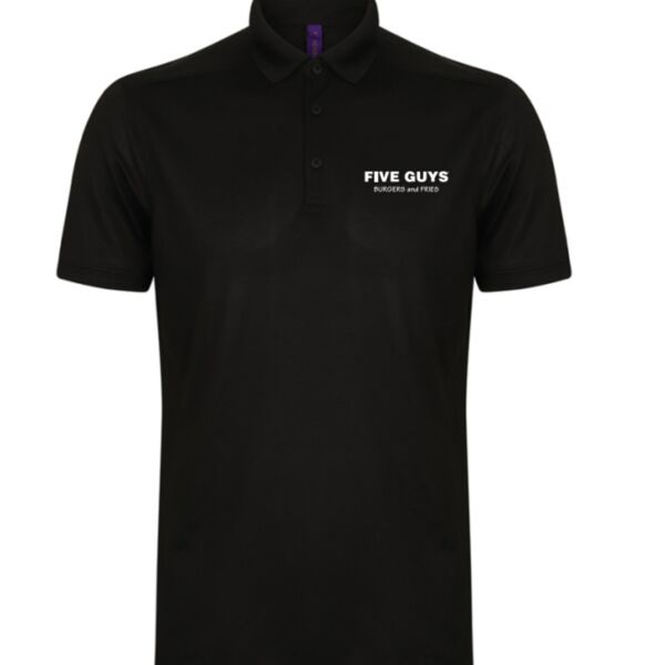 DISCONTINUED - FGCREWBMP Five Guys Men's Manager Polo - Black  Thumbnail