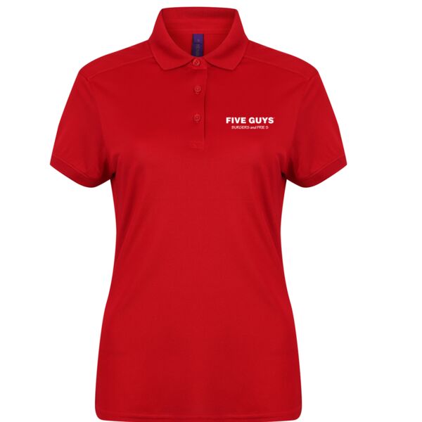 DISCONTINUED - FGCREWRFP Five Guys QC / DM / TRAINING TEAM Ladies Polo - Red Thumbnail