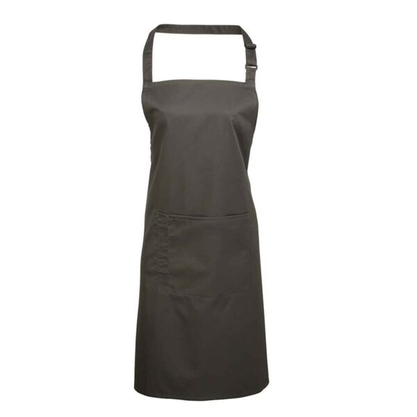 C4ETBCBA ThunderBird Dark Grey Bib Apron c/w Pocket Thumbnail