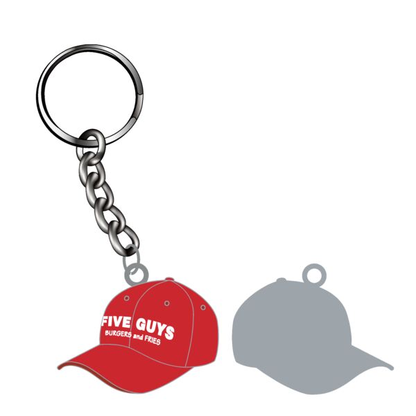 C4EFG052 Five Guys Cap Keychain Red Thumbnail