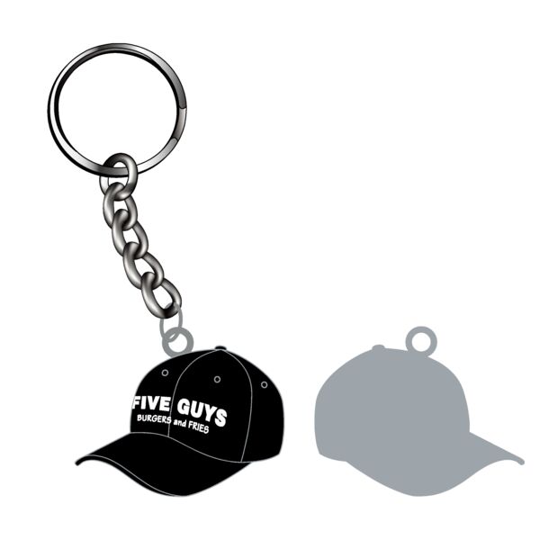 C4EFG053 - Five Guys Cap Keychain Black Thumbnail