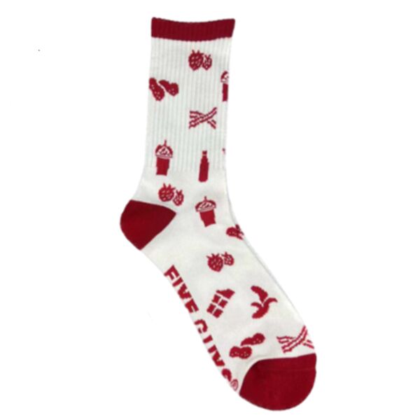 C4EFG064 - White Five Guys Organic Cotton Icon Socks Thumbnail