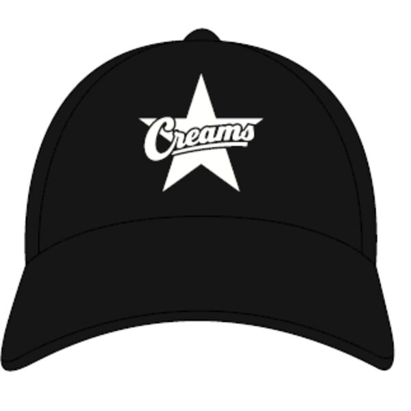 Creams Black Baseball Cap with Embroidery Thumbnail