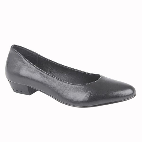 C4ECROM0089 Ladies Black Court Shoe Thumbnail