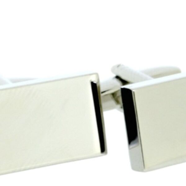 Soprano Silver Colour Rectangular Cufflinks With Swivel Fitting Thumbnail