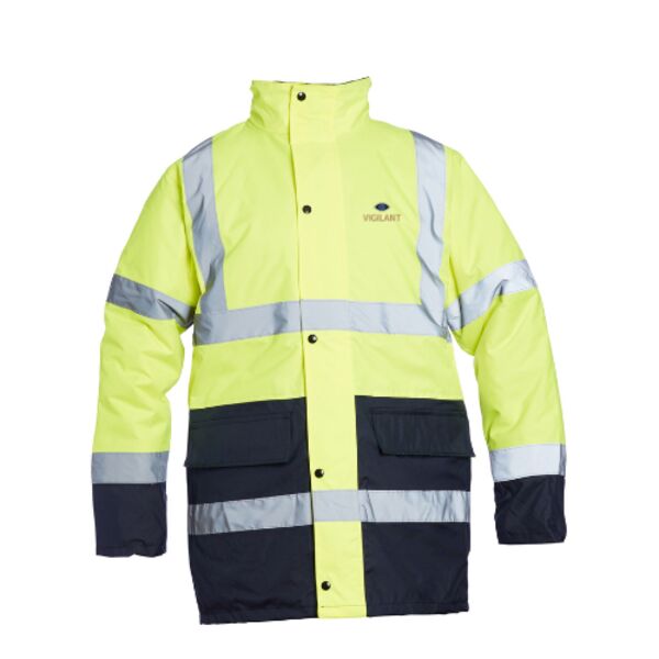C4ECROM0039 Two Tone Hi-Vis Jacket - Vigilant Logo Left Breast HT Thumbnail
