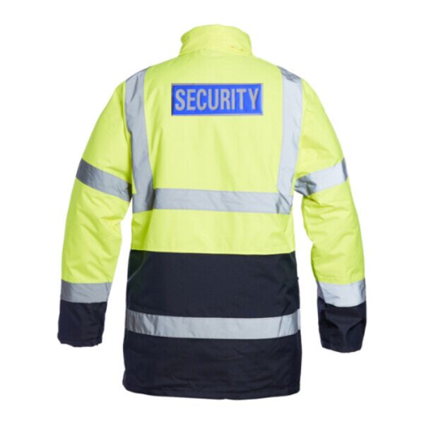 C4ECROM0046 Two Tone Hi-Vis Jacket - Vigilant Logo Left Breast HT + Security HT Back Thumbnail