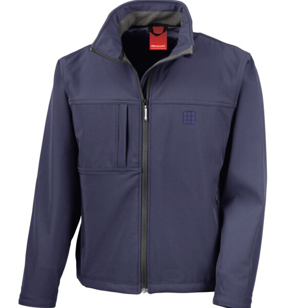 C4ESOHO006 - Unisex Navy Softshell jacket with Tonal Logo FLB Thumbnail