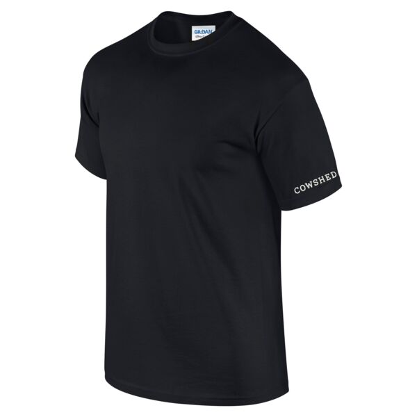 C4ESOHO016 - Ultra Cotton T-shirt - Black with Cowshed logo left sleeve Thumbnail