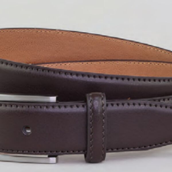 C4ECROM0062 BROOK - 30mm Brown Formal Leather Belt Thumbnail