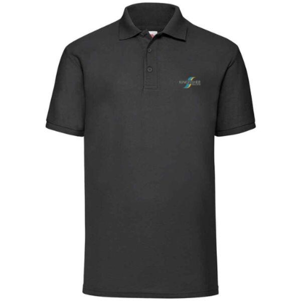 C4EKF001 Poly/Cotton Piqué Polo Shirt - Black - KingFisher Logo Emb LB Thumbnail