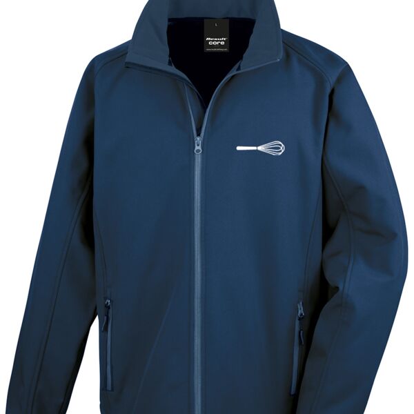 C4ECHART014 - Chartwells Gents Navy Soft Shell Jacket - c/w White Whisk Left Chest Emb Thumbnail