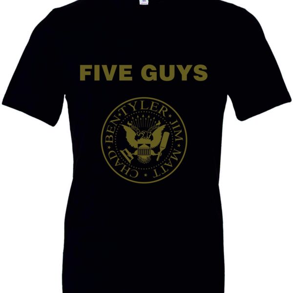 FIVE GUYS- Ramones 51777- Canvas Unisex Crew Neck T-Shirt Thumbnail