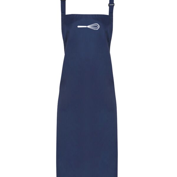 C4ECHART053 - Chartwells Waterproof Navy Bib Apron + Chartwells Whisk Emb Centre Chest Thumbnail