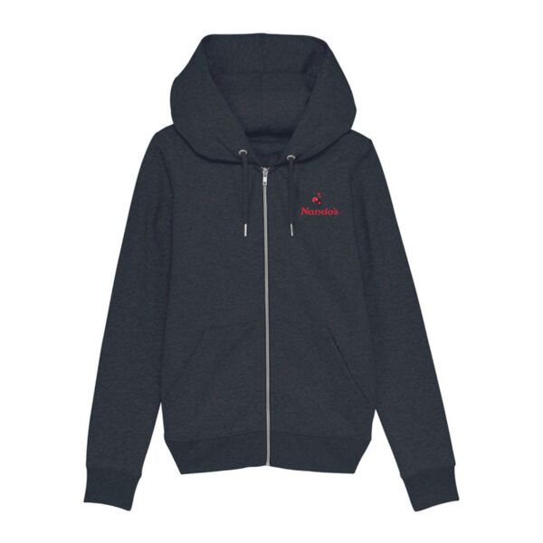 Nando's Ladies Host Dark Grey Zipped Hoodie Thumbnail