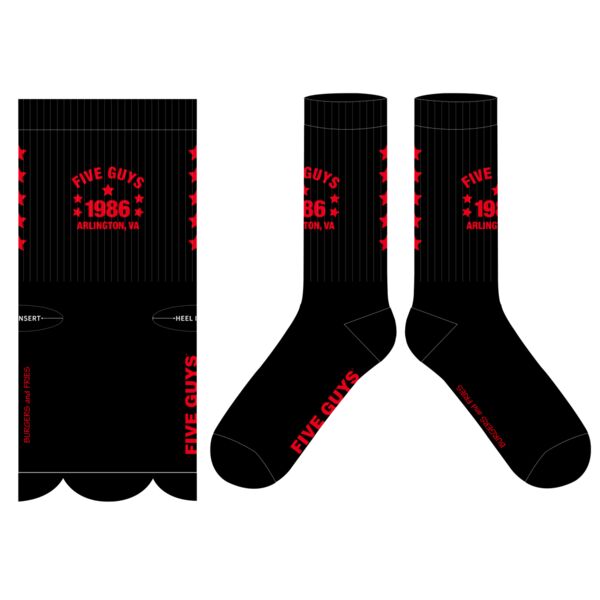 Five Guys Arlington Socks Black Thumbnail