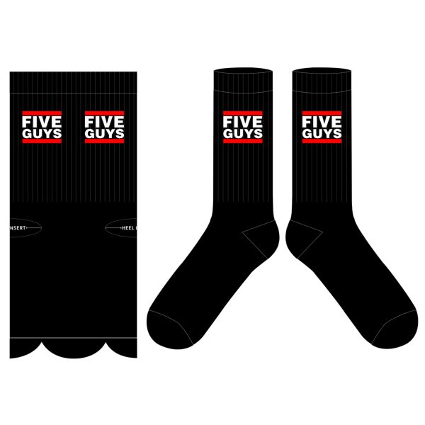 Five Guys Socks - Black Thumbnail