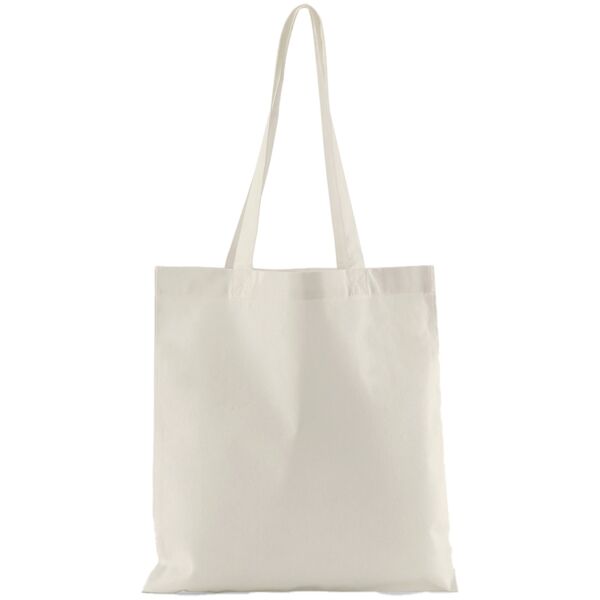 Madras 140 g/m² cotton tote bag 7L - Natural Thumbnail
