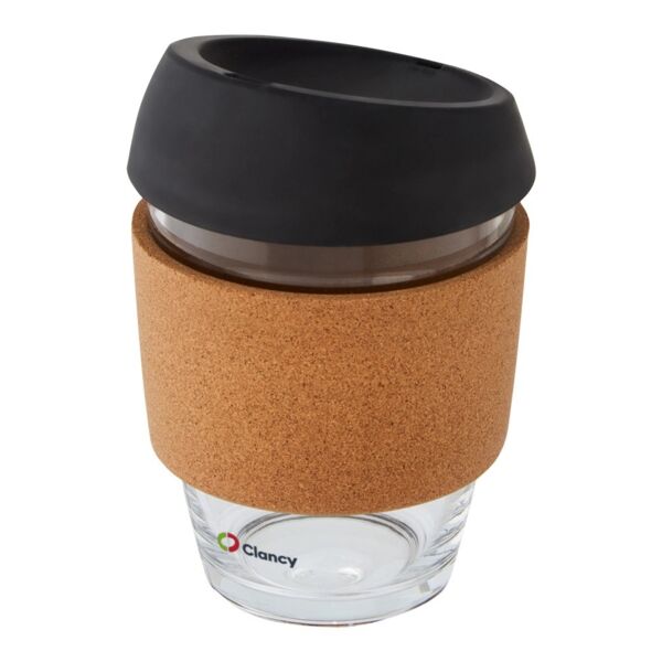 CLTRAVELCUP Clancy Glass Tumbler with Cork Grip & Silicone Lid Thumbnail