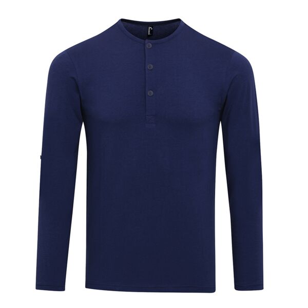 C4ECHART071 - Chartwells Men' s Long John Roll Sleeve Top - c/w Black Whisk Chartwells Tax Tab  Thumbnail