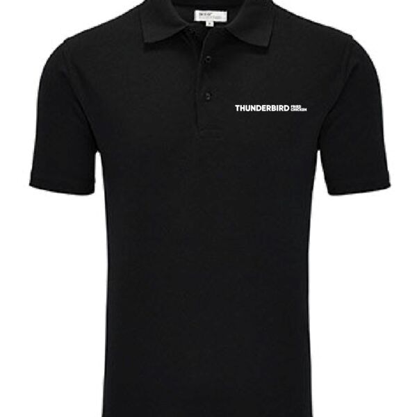 C4ETBCBP Thunderbird Gents Black Polo - C/W Thunderbird Fried Chicken Print Thumbnail