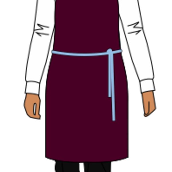 Aston Villa Bespoke Claret Apron with Blue Waist Ties- AVFC Thumbnail