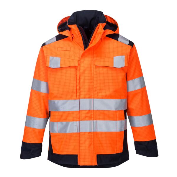 Modaflame Rain Multi Norm Arc Jacket Orange/Navy Thumbnail