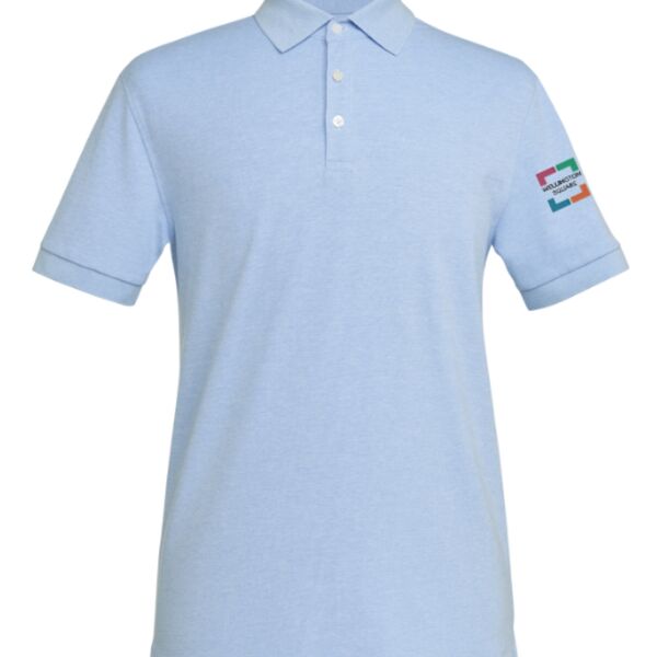 C4ECROM0232 Hampton Gents Premium Cotton Polo - Welling Sq Emb Left Arm Thumbnail