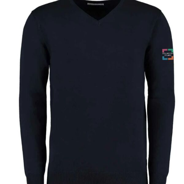 C4ECROM0236 V Neck Sweater - Wellington Sq Emb Left Arm Thumbnail