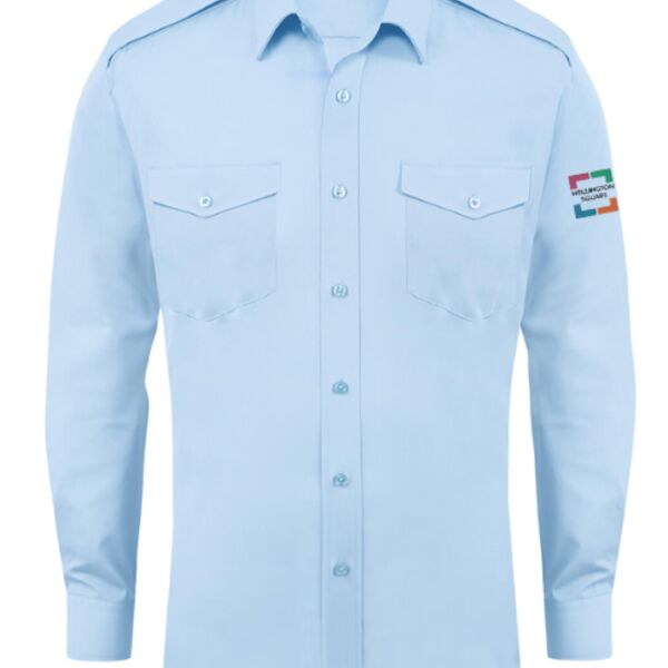 C4ECROM0240 L/S Pilot Shirt - Wellington Sq Emb Left Arm Thumbnail
