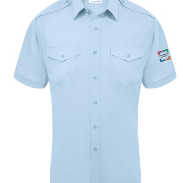 C4ECROM0241 S/S PIlot Shirt - Wellington Sq Emb Left Arm Thumbnail