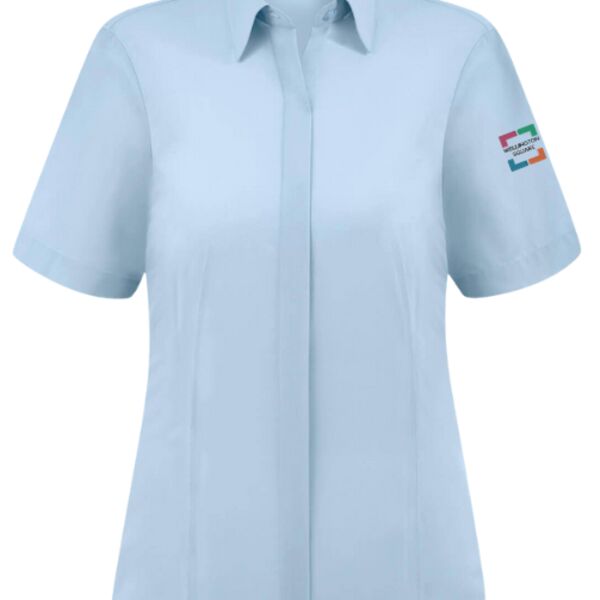 C4ECROM0243 S/S Classic Ladies Blouse - Wellington Sq Emb Left Arm Thumbnail