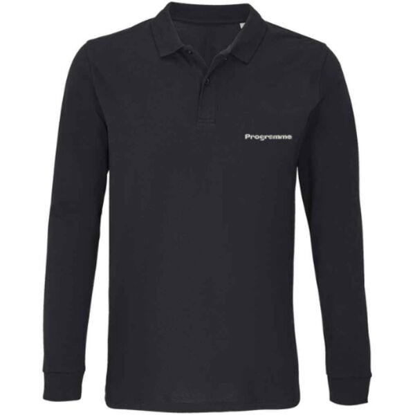 C4ECROM0250 Unisex Planet Long Sleeve Piqué Polo Shirt - Programme Emb FLB Thumbnail