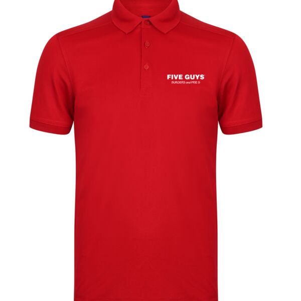 FGCREWRMP Five Guys QC / DM / TRAINING TEAM Men's Polo - Red Thumbnail
