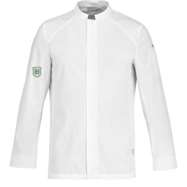 C4ELH014 Gents Chef Jacket L/S - LH White Crest Emb Right Sleeve Thumbnail