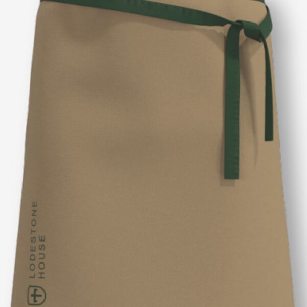 C4ELH005 Bespoke Khaki Waist Apron  - LH Logo Emb Right Leg Thumbnail