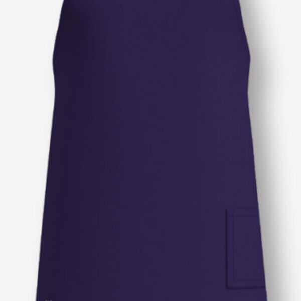 NON- C4ELH004 Bespoke Navy Bib Apron with Side Pocket - LH Logo Emb Right Leg Thumbnail