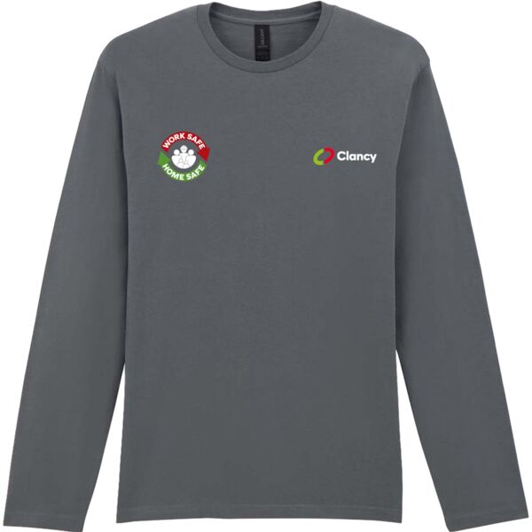 CLLSTCH – Clancy Long Sleeve T-shirt Charcoal  Thumbnail