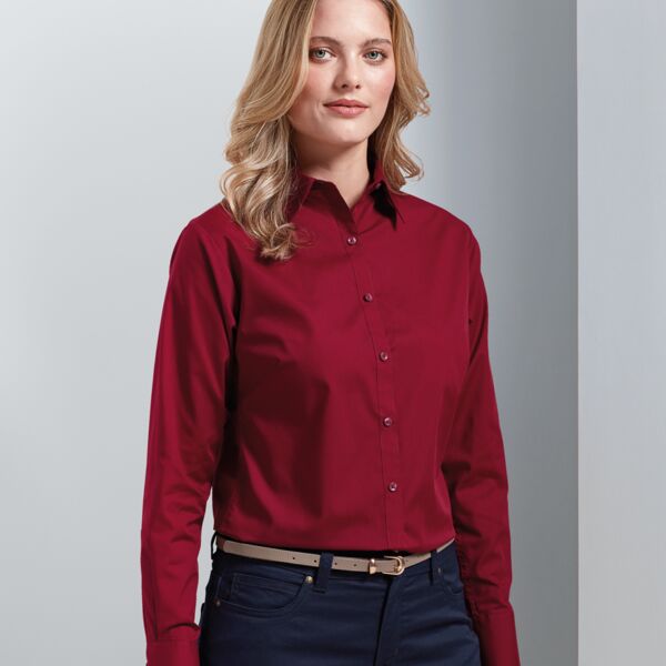 Prezzo Premier Ladies Long Sleeve Poplin Blouse Thumbnail