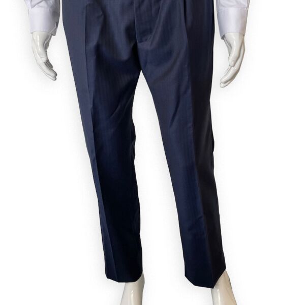 C4ESOHO067 - Tailored Navy Herringbone Trousers Thumbnail