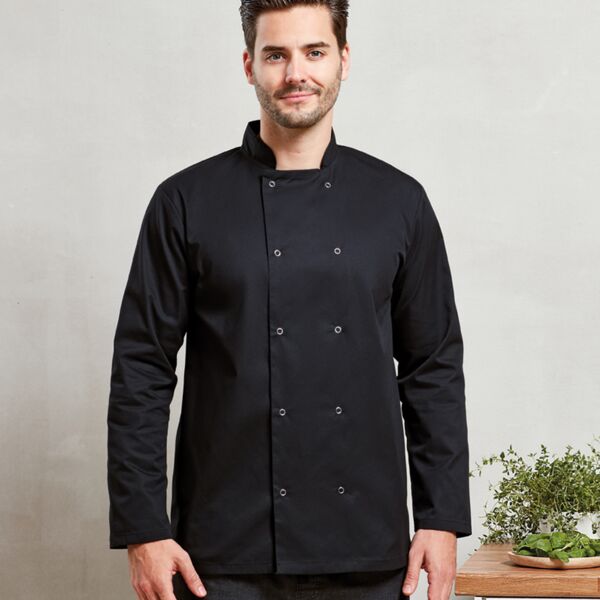 THE PERSE SCHOOL Copy of Premier Unisex Long Sleeve Stud Front Chef's Jacket Thumbnail