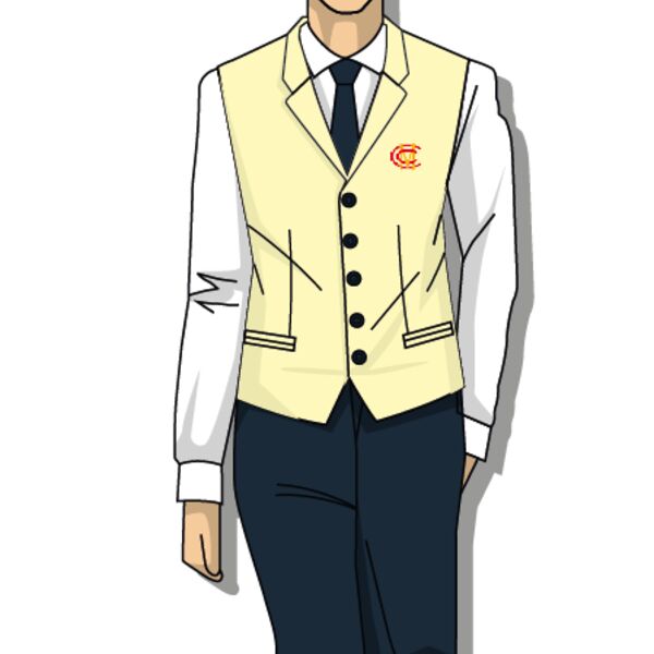 MCC Bespoke Gents Cream Linen Pavilion Waistcoat Thumbnail