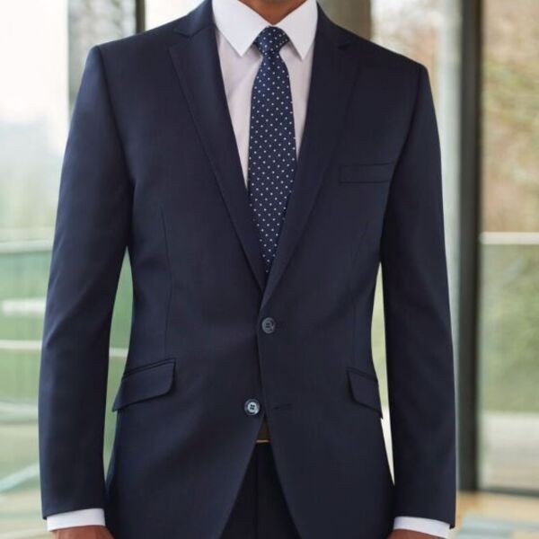 C4ECROM0308 - Navy Holbeck Slim Fit Jacket with Vigilant Tax Tab Thumbnail